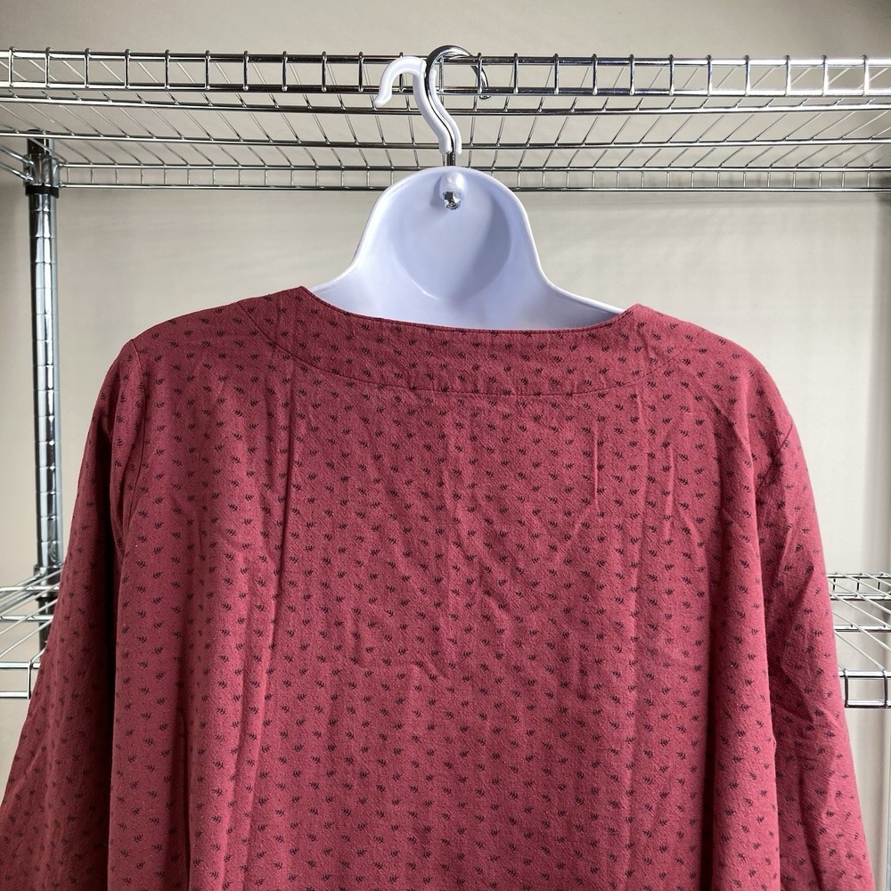 STUDIO CLIP JAPAN Red Linen Blend Dress One Size/XXL Lagenlook Natural Casual - Picture 9 of 12
